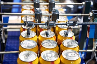 Canning line in a factory