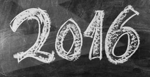 Graphic of 2016 written in chalk