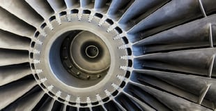 Close-up image of an axial compressor