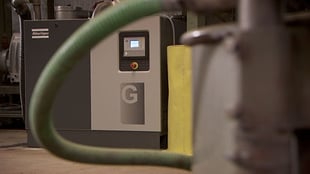 Rac-focused image on an Atlas Copco GHS VSD Compressor