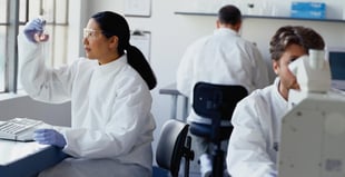 Image of scientist in a lab
