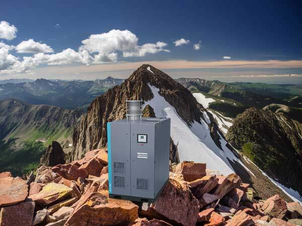 Compressor on a mountain top