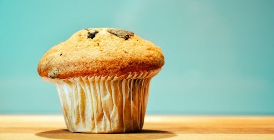 Close-up image of a muffin