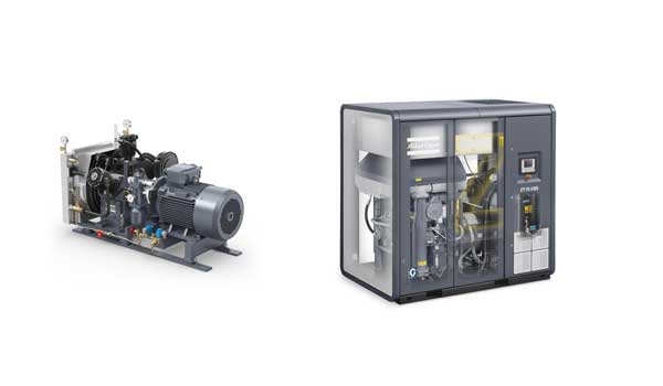 Piston compressor and rotary screw compressor