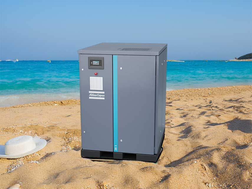 Air Compressor on a beach